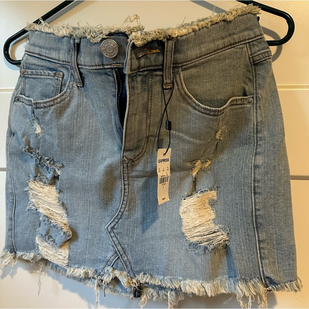 Denim mini skirt